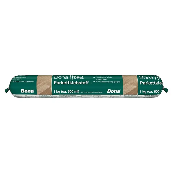 Bona Home Bodenbelagskleber - 1 kg, Lösemittelfrei - Eine 1 kg Packung Bona Home Parkettklebstoff, ein lösemittelfreier und emissionsarmer Klebstoff, geeignet für Fußbodenheizung.
