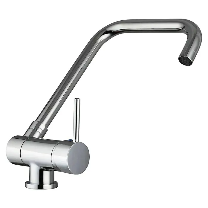 Camargue Spültischarmatur Isola - Chrom, Glänzend - Glänzender Küchenarmatur-Wasserhahn mit modernem Design. Ideal für jede Küche, bietet er Stil und Funktionalität.