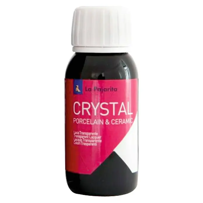 La Pajarita Laca para efectos decorativos Crystal - 50 ml, Rojo - La Pajarita Laca Crystal para porcelana y cerámica. Una laca transparente de alto brillo para proyectos creativos.