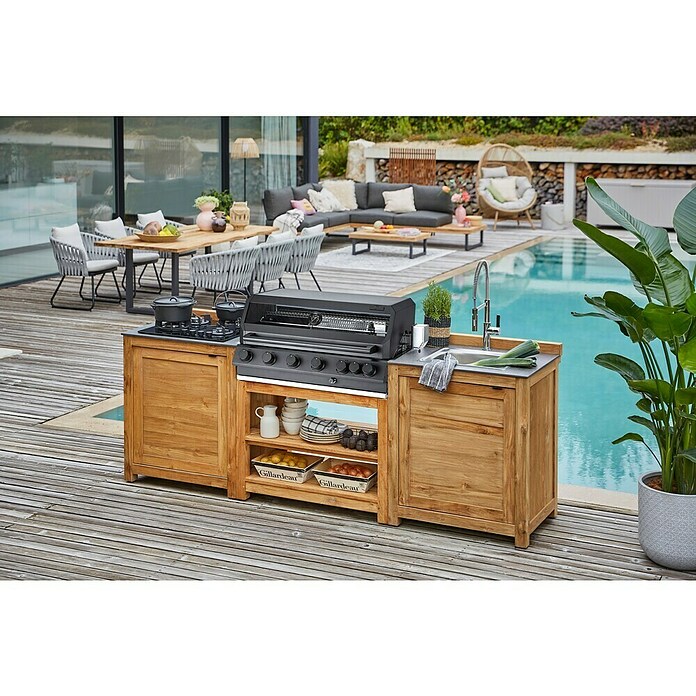Kingstone Gasgrill Cliff 6005 Beast Built In (Grillfläche (B x T): 90,5 x 45 cm, 21 kW, Anzahl Brenner: 6 Stk.) | BAUHAUS