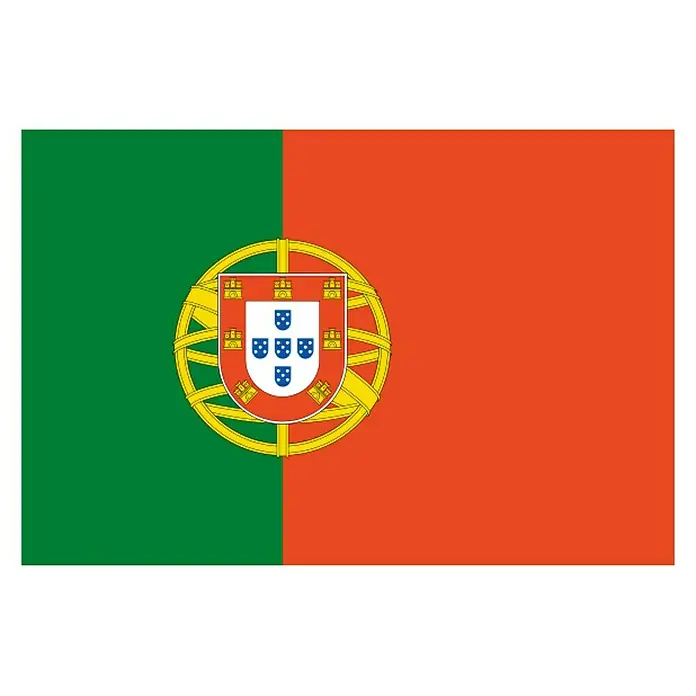 Bandera Portugal - 70 x 110 cm - Bandera de Portugal. La bandera de Portugal consta de un campo verde y un campo rojo con el escudo portugués en el centro.