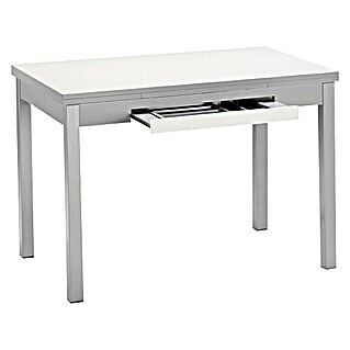 Mesa Meri (L x An: 150 x 60 cm, Material del tablero de la mesa: MDF, Blanco)