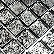 Mosaikfliese Quadrat Crystal Uni XCM 8BL17 (30 x 30 cm, Schwarz, Glänzend)