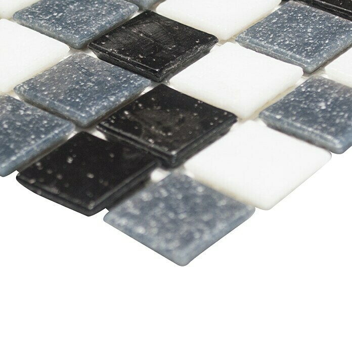 Mozaïektegel Quadrat Mix GM A 125 (32,7 x 30,5 cm, Zwart/Grijs/Wit)