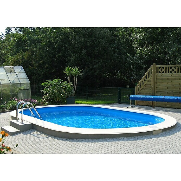 myPool Poolfolie mit Einhängebiese (Ø x H: 250 x 120 cm, 0,6 mm, Blau, Rund) | BAUHAUS