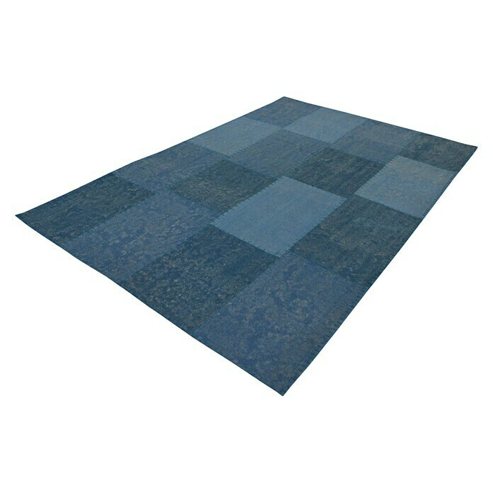Kayoom Flachgewebeteppich (Blau, 170 x 120 cm)
