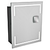 Camargue Stella LED-Spiegelschrank (B x H: 60 x 73,5 cm, Anschlag: Rechts, Mit eckigen Kanten, Spanplatte, Grafit)