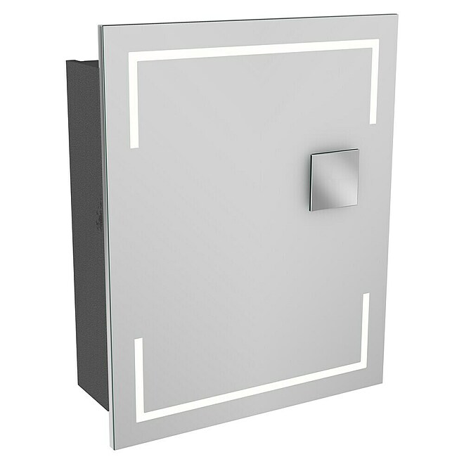 Camargue Stella LED-Spiegelschrank  (Grafit, DIN Anschlag: Rechts)