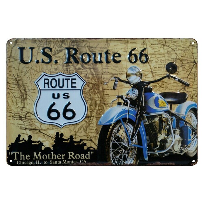 Werbeblechschild U.S .Route 66