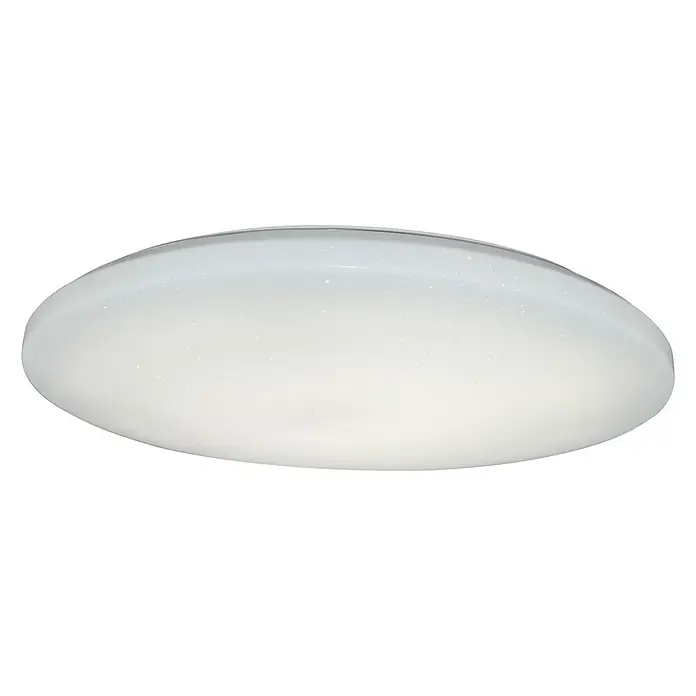Tween Light LED-Deckenleuchte rund Skyler Star Big - 85 W, Ø x H: 90 x 10 cm, Weiß, Mehrfarbig - Nahaufnahme einer modernen, runden LED-Deckenleuchte in Weiß mit glitzerndem Effekt, ideal für stilvolle Innenräume.