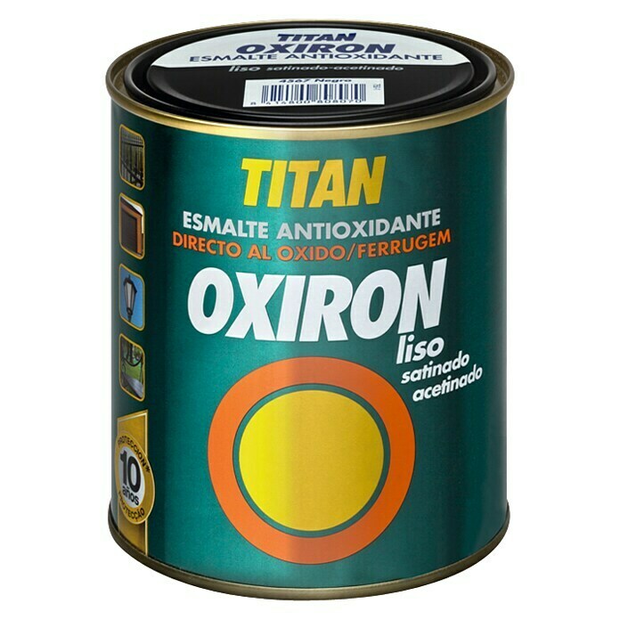 Oxiron Esmalte para metal (Blanco, 375 ml, Satinado, Base disolvente)