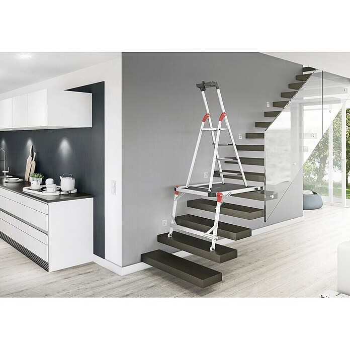 Hailo Sklopiva stepenica za pomoć pri radu TP1 (D x Š x V: 6 x 76 x 95 cm, Aluminij)