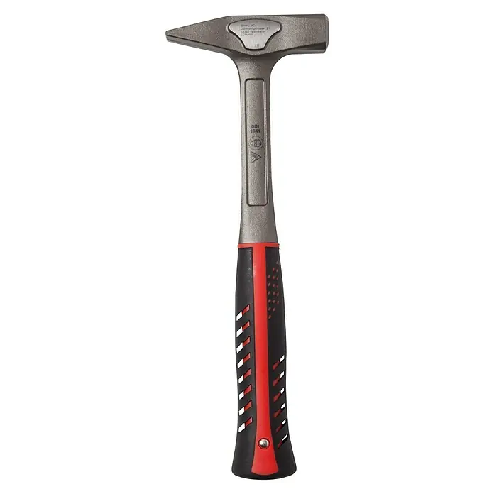 Wisent Schlosserhammer - 300 g - Ein Dacherhammer mit einem ergonomischen Griff. Das Werkzeug ist robust und langlebig, ideal für Dachdeckerarbeiten.