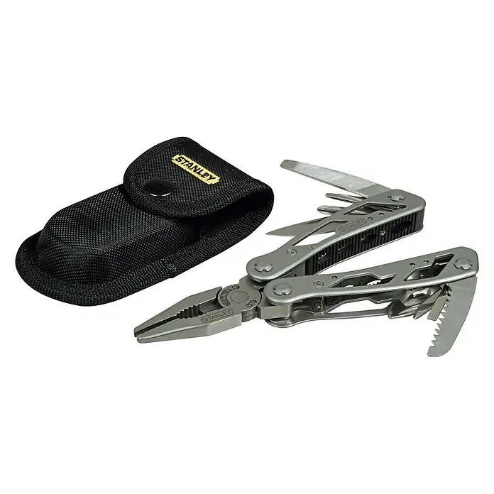 Stanley Multi-Tool 12 in 1 - Nylon-Tasche mit Gürtelclip - Stanley Multiwerkzeug mit robustem Etui. Das vielseitige Werkzeug für den täglichen Gebrauch und Abenteuer.