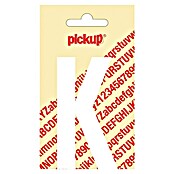 Pickup Sticker (Motief: K, Wit, Hoogte: 90 mm)