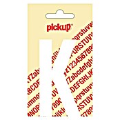 Pickup Etiqueta adhesiva (Motivo: K, Blanco, Altura: 90 mm)