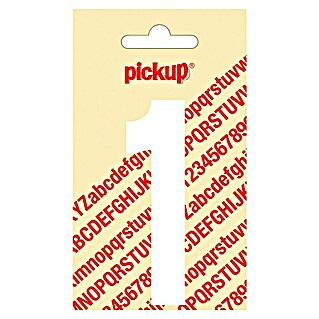 Pickup Sticker (Motief: 1, Wit, Hoogte: 90 mm)