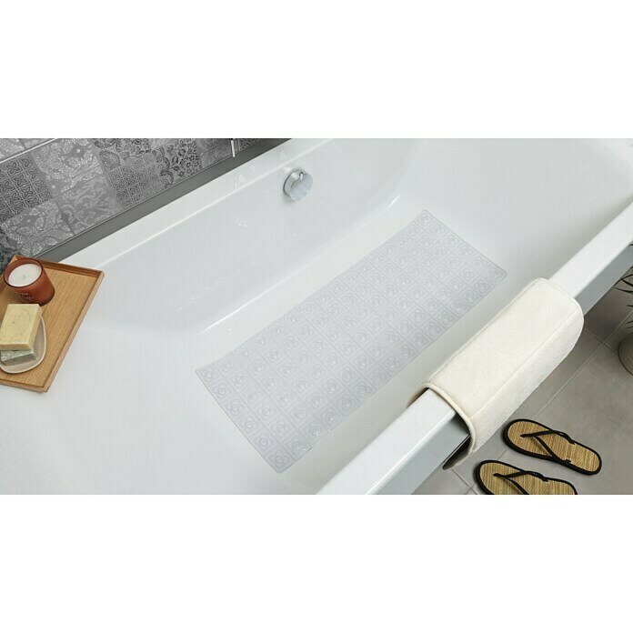 Tatay Alfombra antideslizante para bañera BCN (36 x 96 cm, PVC, Translúcido)