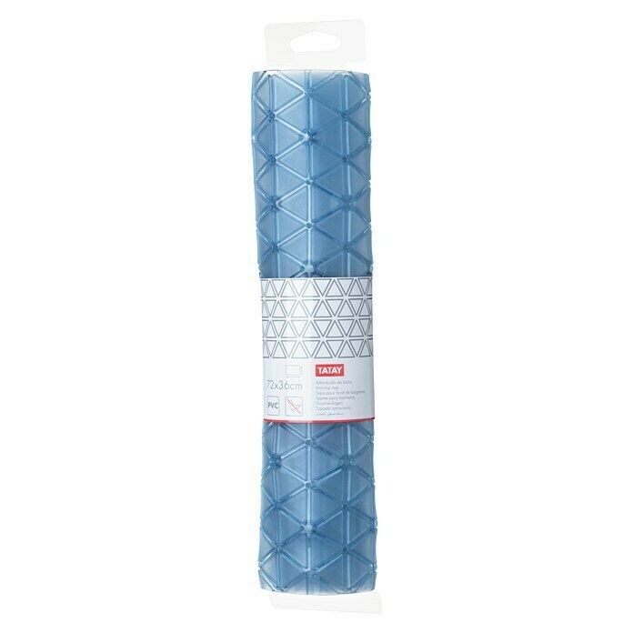 Tatay Alfombra antideslizante para bañera Diamond (36 x 72 cm, PVC, Azul)