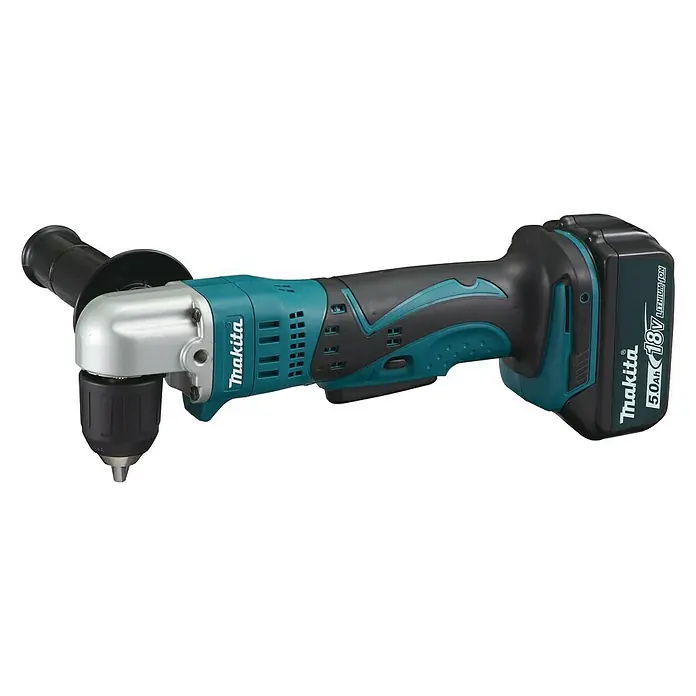 Makita LXT 18V Akku-Winkelbohrmaschine DDA351RTJ - 18 V, 2 Akkus, 5 Ah - Akku-Bohrmaschine Makita mit Winkelkopf und 18V Lithium-Ionen-Akku für schwer zugängliche Stellen. Ideal für präzises Arbeiten.