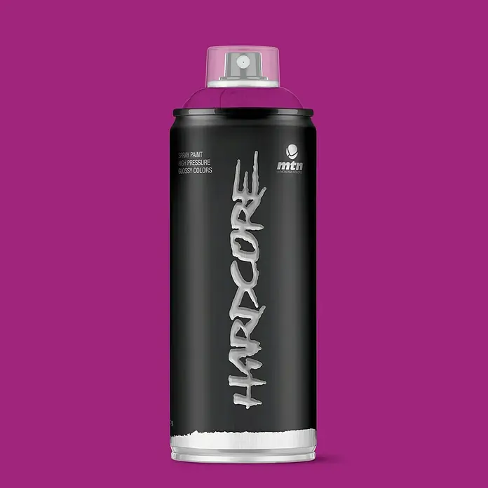 mtn Pintura decorativa en spray Hardcore - Violeta tube, Brillante, 400 ml - Lata de aerosol MTN Hardcore, alta presión y colores brillantes, ideal para grafitis y proyectos de arte.