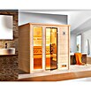 Weka Massivholzsauna BERGEN 7,5 kW BioS GT Gr.2 (Mit 7,5 kW Bio-Ofen mit externer Steuerung, L x B x H: 195,5 x 205 x 195 cm, Materialspezifizierung Tür: Ganzglas Graphit) | BAUHAUS