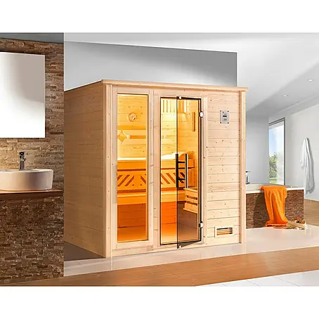 Weka  Massivholzsauna BERGEN 7,5 kW BioS GT Gr.2
