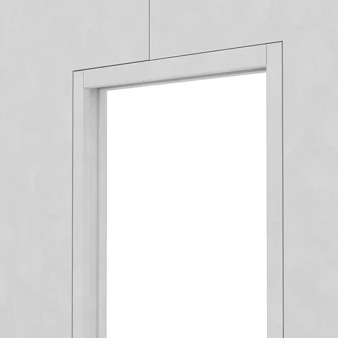 Entravia Gipskartonlaibung CW100/150 - Glasschiebetüren, 1-flügelig, Passend für: Entravia Simple-Pocket Schiebetürsystem - Weißer, minimalistischer Innen-Türrahmen.