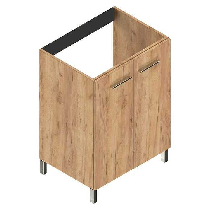 Conjunto de mueble de baño Smart (Ancho: 60 cm, Roble, 3 pzs.) | BAUHAUS