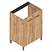 Conjunto de mueble de baño Smart (Ancho: 60 cm, Roble, 3 pzs.) | BAUHAUS