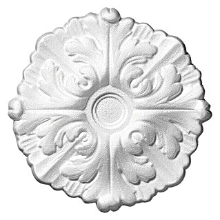 Decosa Rozeta Daphne (22 cm, Polistirol tvrda pjena, Bijele boje)