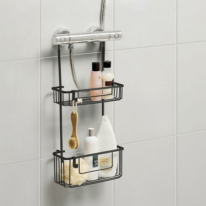 Tatay Aluminium Cesta de baño (13,5 x 28 x 60 cm, Negro) | BAUHAUS