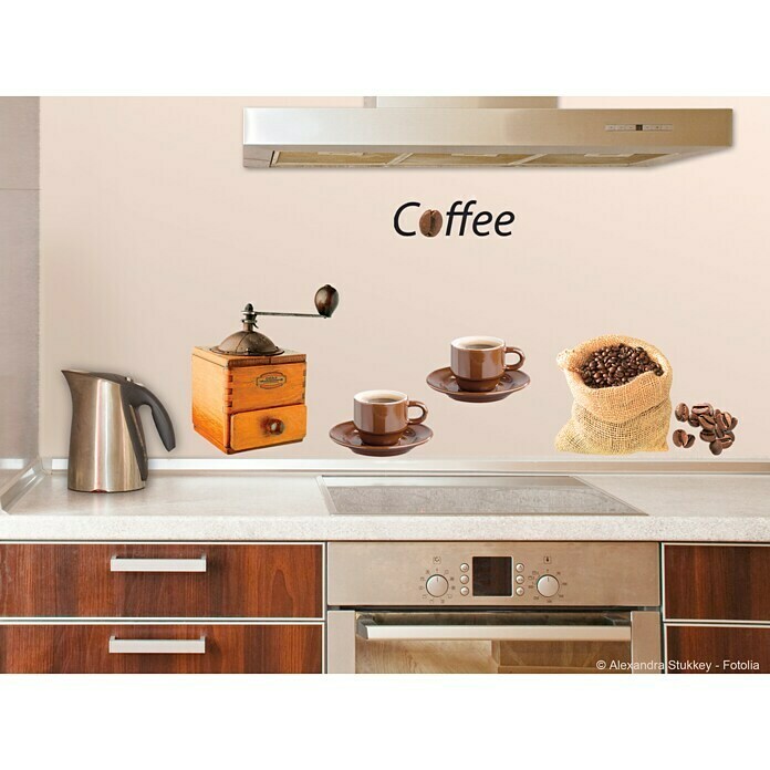 Wandtattoo (Kaffeemühle, 48 x 68 cm)