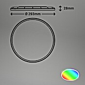 Briloner LED-Panel rund mit Backlight (Ø x H: 42 x 3 cm, 22 W, Neutralweiß) | BAUHAUS