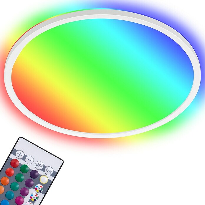 Briloner LED-Panel rund mit Backlight (Ø x H: 42 x 3 cm, 22 W, Neutralweiß) | BAUHAUS