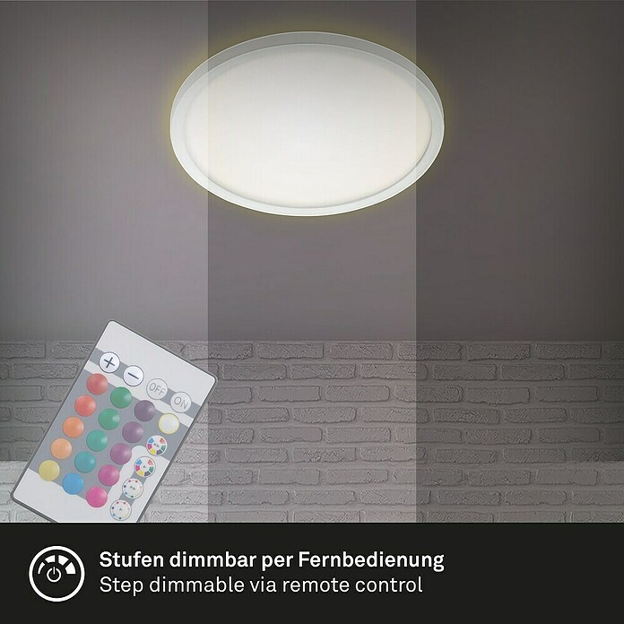 Briloner LED-Panel rund mit Backlight (Ø x H: 42 x 3 cm, 22 W, Neutralweiß) | BAUHAUS