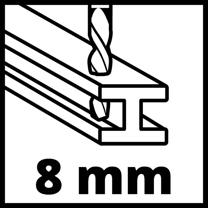 Einhell Classic Schlagbohrmaschine TE-ID 500 E - 550 W, Schnellspannbohrfutter - Bohren in Stahlträger mit 8 mm Durchmesser.