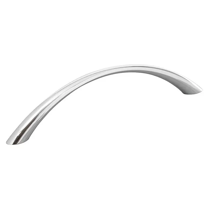 Walteco Möbelgriff Gitka - Lochabstand: 96 mm, Sonstige, Verchromt - Gekrümmter Griff aus poliertem Chrom.