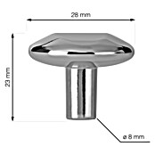 Walteco Ručkica za namještaj Zamora  (Promjer: 28 mm, Ostalo) | BAUHAUS