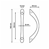 Walteco Meubelgreep Gitka (Gatafstand: 128 mm, Overige, Vernikkeld, mat) | BAUHAUS
