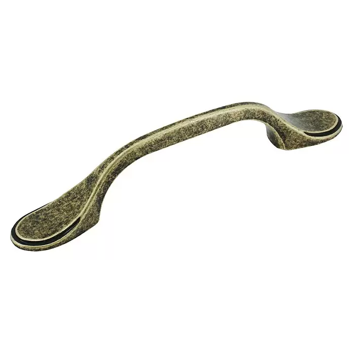 Walteco Möbelgriff Cava - Lochabstand: 76 mm, Sonstige, Brüniert - Antik patinierter Messing-Möbelgriff.