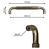 Walteco Meubelgreep Grave (Gatafstand: 160 mm, Aluminium, Brons) | BAUHAUS