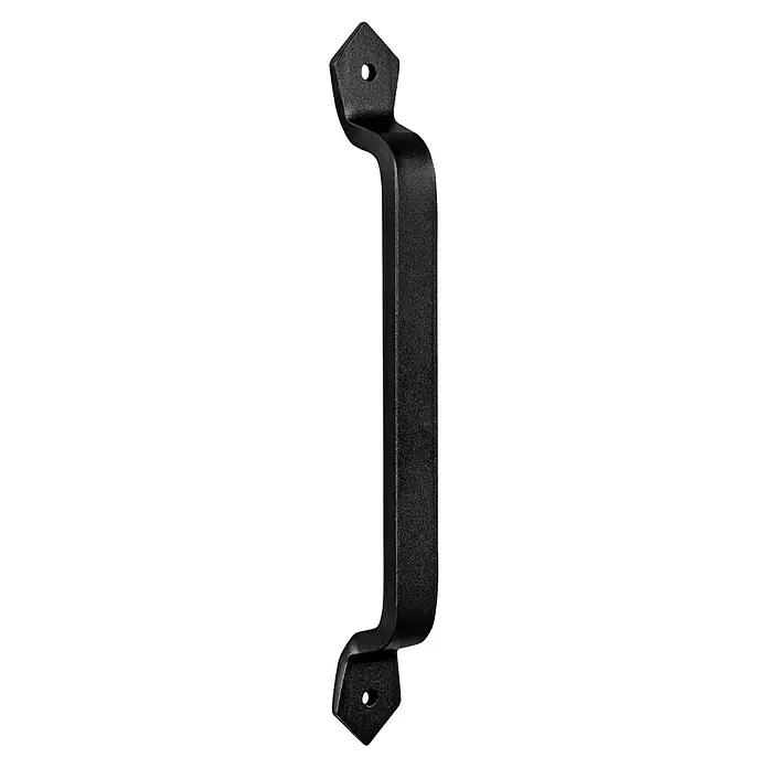 Walteco Griff Schiebetür - L x B x H: 280 x 32 x 37 mm, Typ Möbelgriff: Bügel, Sonstige, Lochabstand: 240 mm - Schwarzer, texturierter Griff mit spitzen Endplatten und jeweils einer Schrauböffnung.