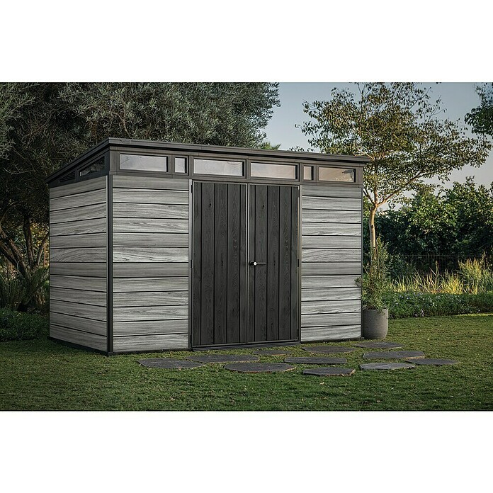 Keter Caseta para jardín Signature Strom Grey 117 (Medidas ext. (An x Pr): 342 x 218 cm, Plástico, Gris tormenta) | BAUHAUS
