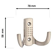 Walteco Garderobna kuka Camel II  (D x Š x V: 78 x 58 x 27 mm, Nikl) | BAUHAUS