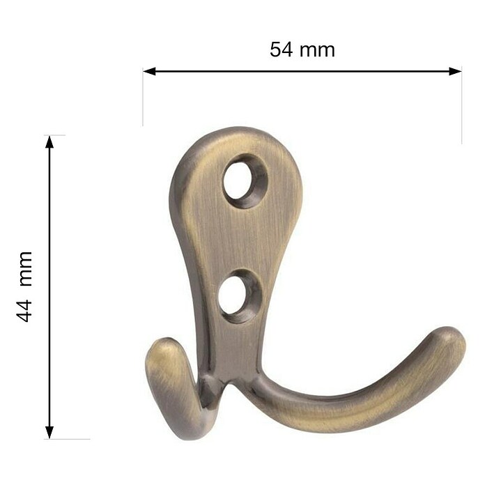 Walteco Garderobna kuka  (D x Š x V: 44 x 54 x 24 mm) | BAUHAUS