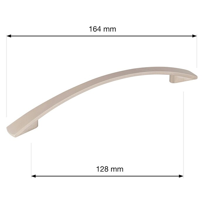 Walteco Meubelgreep Dakota (Gatafstand: 128 mm, Overige, Roestvrijstalen look) | BAUHAUS