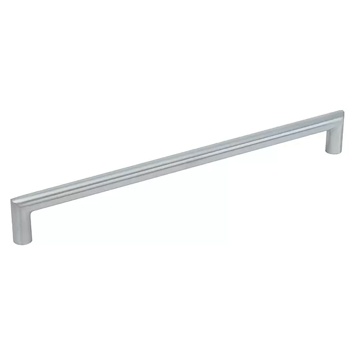 Walteco Möbelgriff Vazia - Lochabstand: 320 mm, Stahl rostfrei, Edelstahl-Optik - Langer, gerader, silberfarbener Möbelgriff.