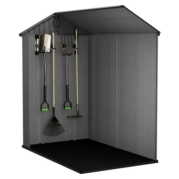 Keter Gerätehaus Darwin 4x6 (Außenmaß inkl. Dachüberstand (B x T): 125,8 x 184,5 cm, Kunststoff, Grün) | BAUHAUS
