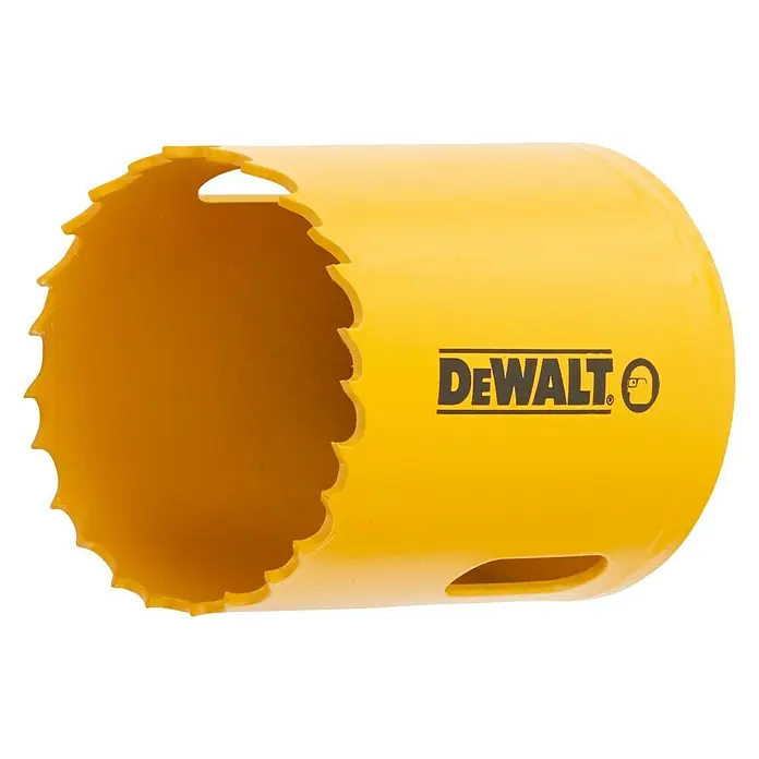 DeWalt Broca de taladro DT83 - 1 ud., Diámetro de la broca: 51 mm - Una sierra de corona amarilla DeWalt para taladros, ideal para taladrar agujeros en madera y metal.